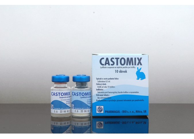 CASTOMIX ( For active immunization of rabbits to prevent clinical signs and mortality caused by RHD virus and virus of myxomatosis ) malta, Pharmagal-Bio malta, Equitrade Ltd malta